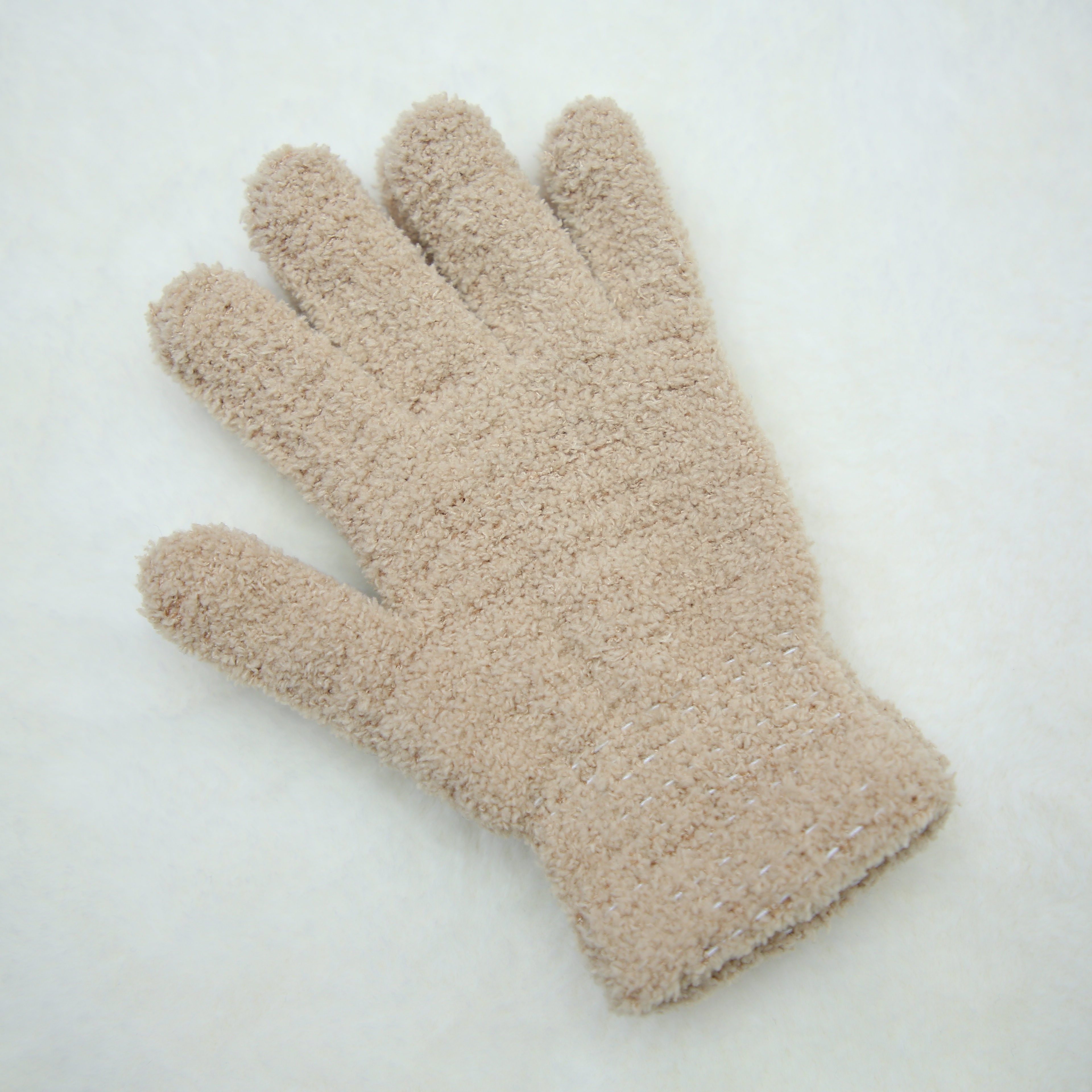 Wholesale of men's and women's winter fleece and thickened cold-proof cycling warm woolen horse knitted gloves Item Picture