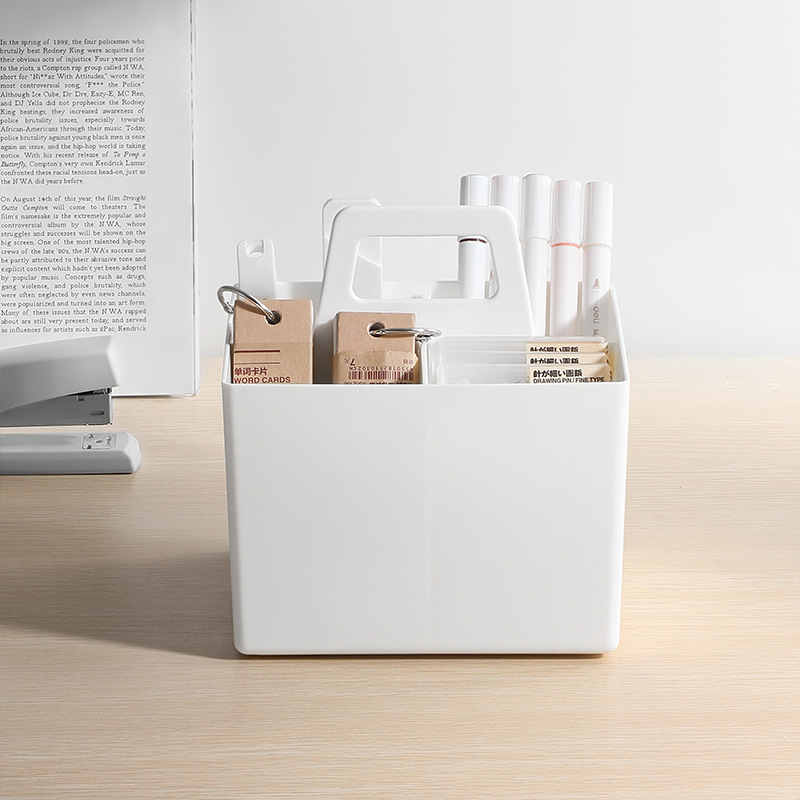 L61-8093 classifiable and stackable storage box, hand-held basket, multi-functional desktop drawer, stationery storage and organization box details Picture