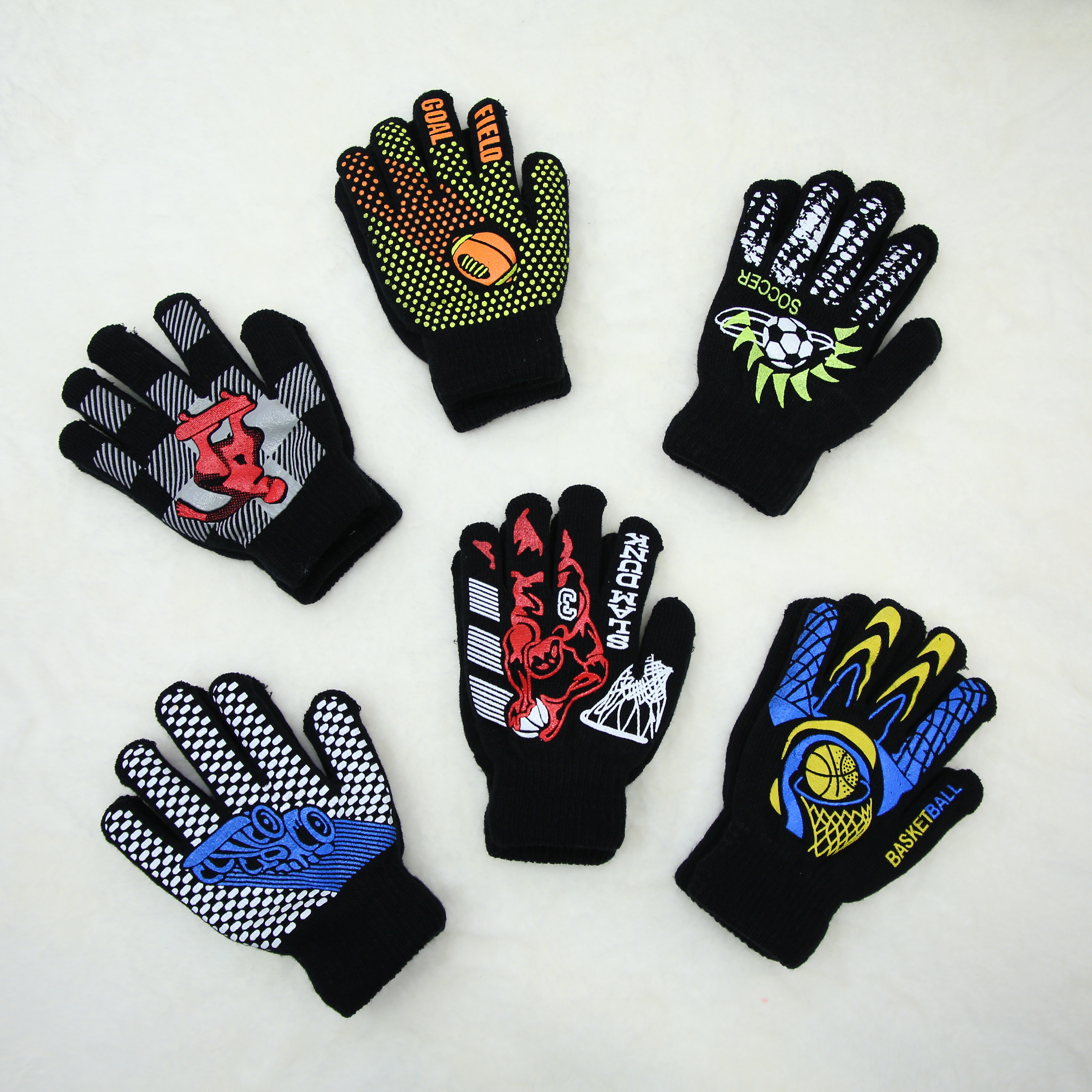 Wholesale of men's and women's winter fleece, thickened, cold-proof and warm woolen mohair knitted gloves