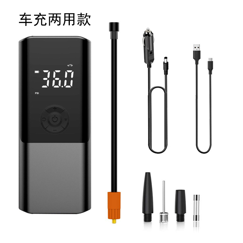 3690 car electric air pump, electric air pump, portable mini electric bicycle, tire air pump, air pump, handheld wireless charging, digital display car air pump Application Scenario