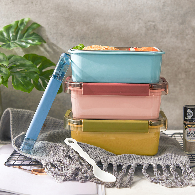 L59-2311 food-grade stainless steel insulated box with lid, portable and water-filled lunch box, student lunch box Specification image