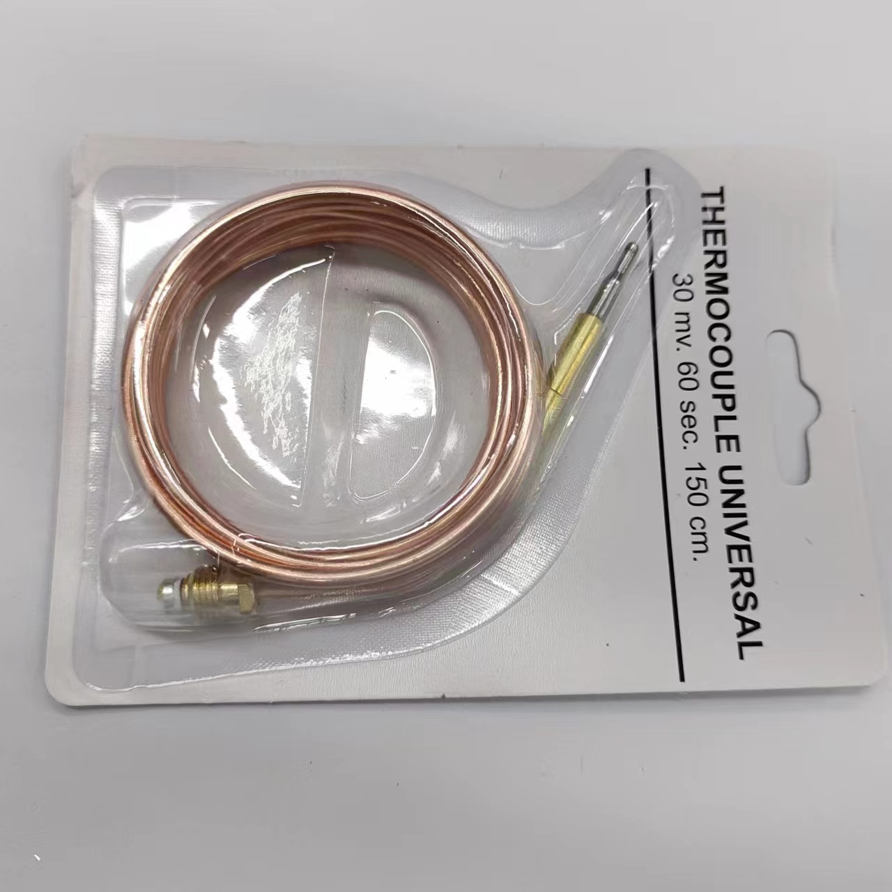 热电偶/家用灶具热电偶/燃气感温线/温度传感器热电偶白底实物图