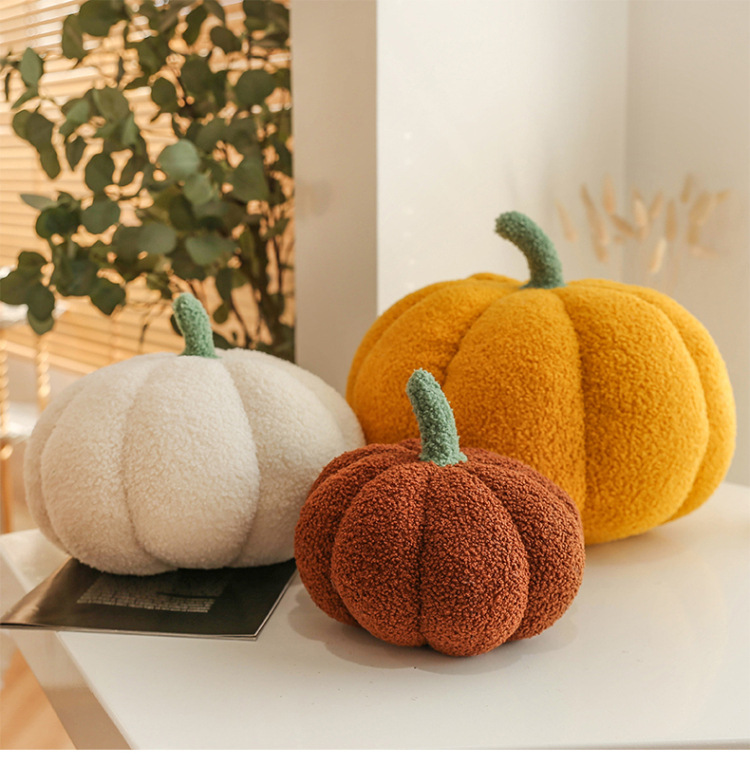 南瓜毛绒玩具柔软万圣节南瓜毛绒抱枕毛绒玩偶沙发靠枕办公座椅靠垫详情10