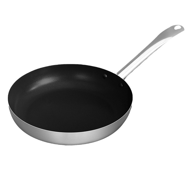 DF99455 Stainless steel frying pan Household induction cooker Flat Bottom non-stick frying pan with eggs Gas range Universal non-smoking frying pan DF TRADING HOUSE