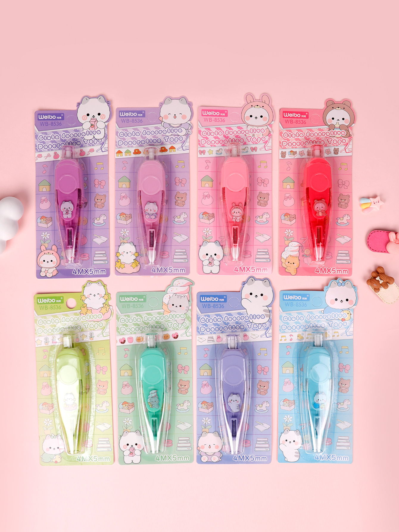 Weibo Stationery student cartoon Press lace Correction Tape, photo album planner, decorative tape, portable and cute girl's diary Application Scenario