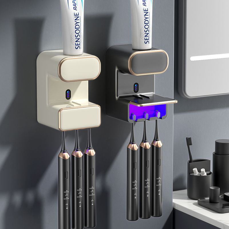 R24-RA-958 Wall-mounted lazy person electric toothpaste sensor toothbrush rack automatic sensing toothpaste squeezing magic tool