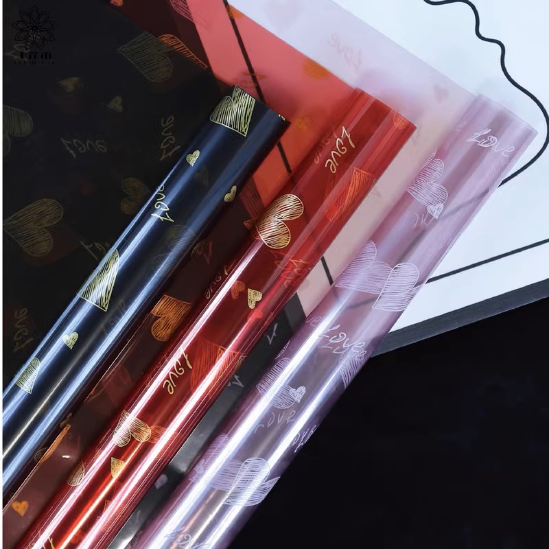Norsa Paper Hansu Paper Romantic Love Crystal Mother's Day Chinese Valentine's Day Hot Foil Paper Flower Packaging Flower Gift Box Gift Flower Shop Package Flower Paper Application Scenario
