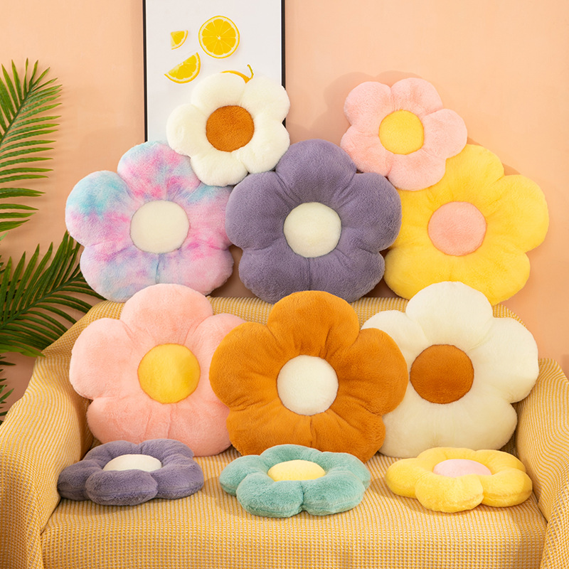 Juguete de peluche de flor suave y elástico forma de pétalo almohada de hueco muñeca de peluche almohada de sofá cojín de asiento de oficina details Picture