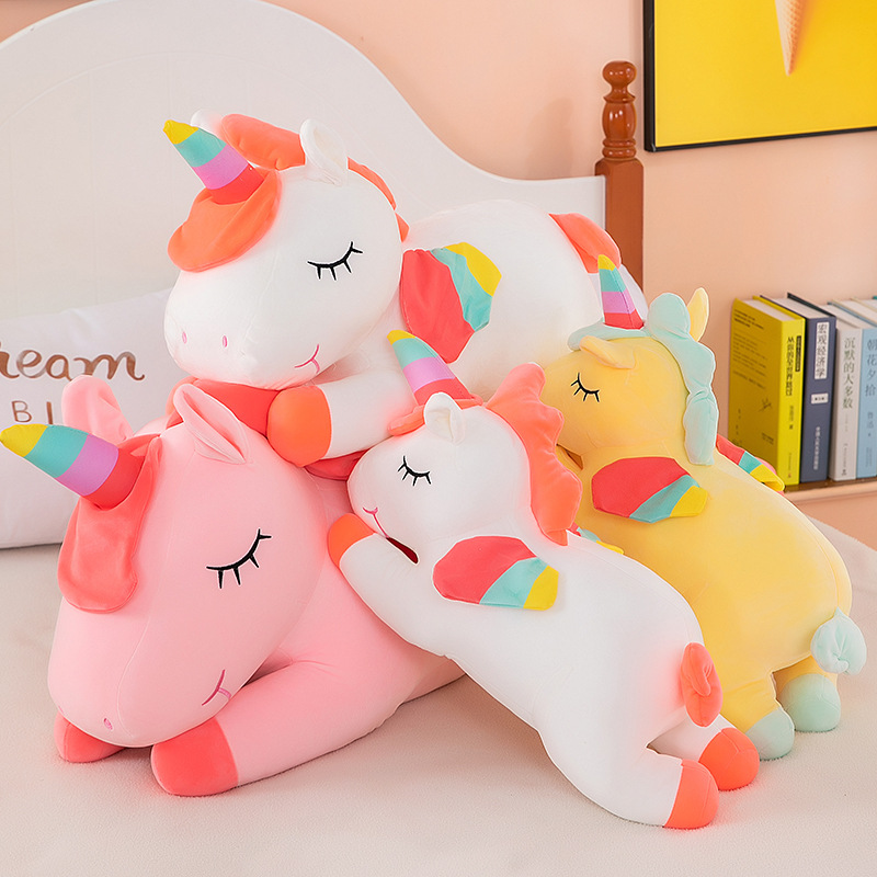 Juguete de peluche de pony almohada animal suave y elástica muñeca de peluche almohada de sofá asiento de oficina almohada de delfín