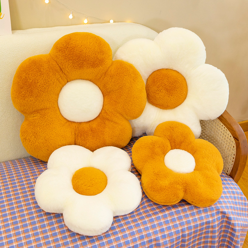 花朵毛绒玩具柔软有弹性花瓣形状抱枕毛绒玩偶沙发靠枕办公座椅靠垫