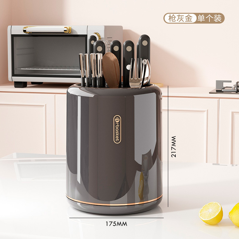 刀架/旋转刀桶/旋转置物收纳细节图