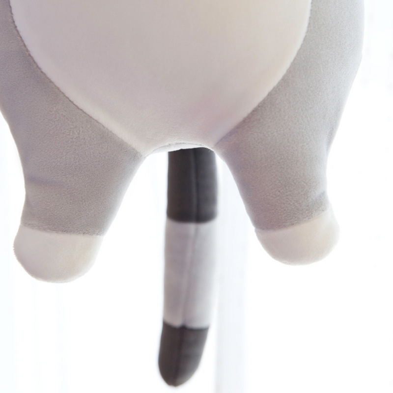 长条猫咪抱枕毛绒玩具柔软有弹性小猫形状抱枕毛沙发靠枕办公座详情7