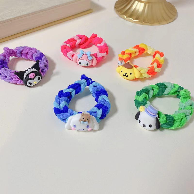 Woven leather band hair rope, children's hair band, fabric hair accessories, cartoon hair accessories, Binhan accessories 999 detail image 2