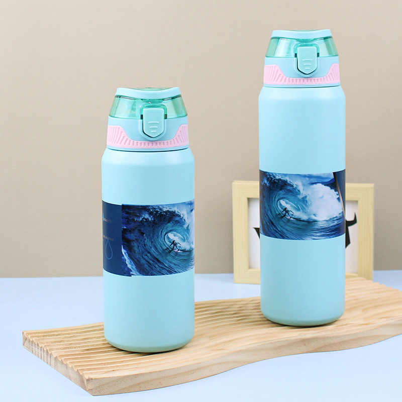 S98-YHSQ7121 Fashionable bullet-shaped lid direct drinking cup, 316 stainless steel insulated cup, high appearance level water cup Item Picture