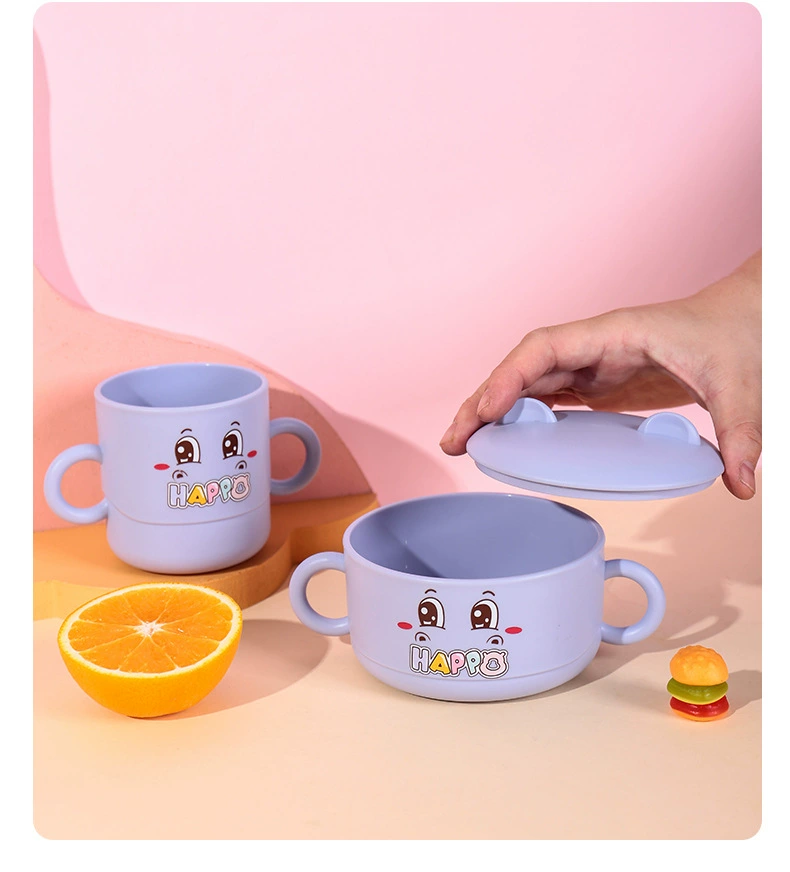 S42-XJ-8330 Bamboo fiber children's Plate Set tableware, Kindergarten Bear Plate set, baby plate detail image 18