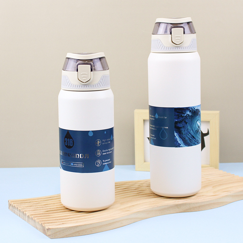 S98-YHSQ7121 Fashionable bullet-shaped lid direct drinking cup, 316 stainless steel insulated cup, high appearance level water cup Specification image