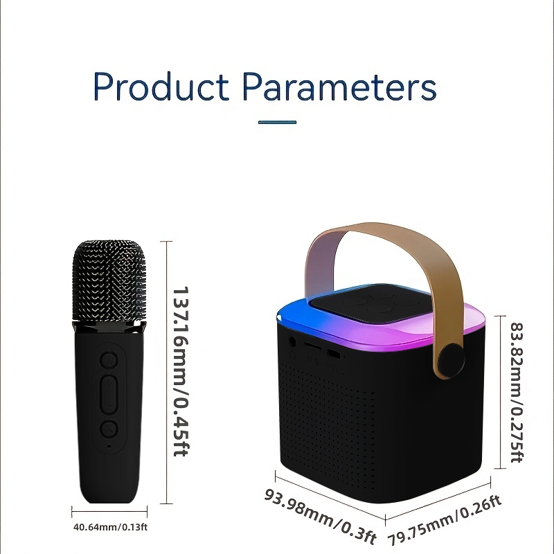 Microphone Sound One K Song Microphone Home Wireless Bluetooth Speaker Mini Portable Singing Machine Item Picture