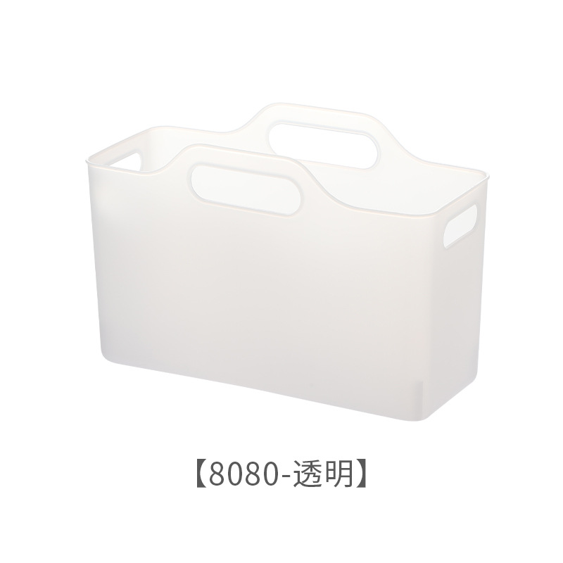 L61-8080 Household sundries storage basket, desktop cabinet, rectangular small basket, transparent home bathroom storage basket Application Scenario