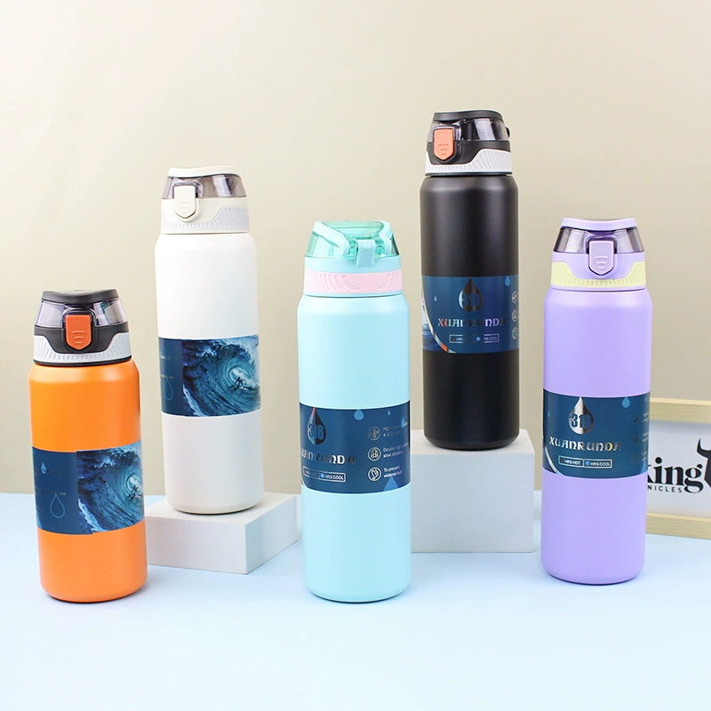 S98-YHSQ7121 Fashionable bullet-shaped lid direct drinking cup, 316 stainless steel insulated cup, high appearance level water cup detail image 2