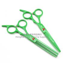 6.0 inch paint color hair scissors Hair scissors Flat scissors Teeth scissors thin scissors