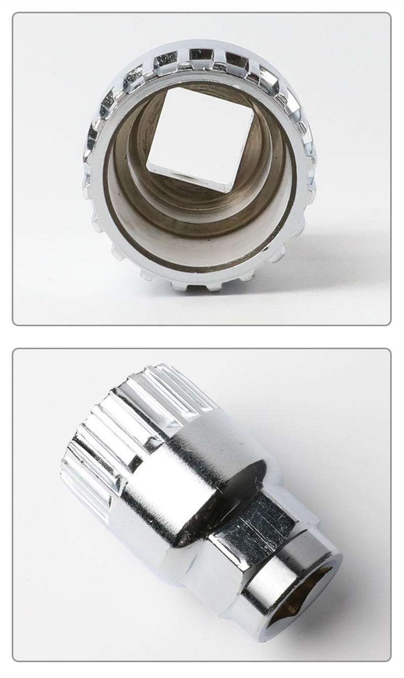 23237大套筒中轴工具山地车中轴拆卸工具中轴套筒飞轮套筒 死飞自行车方孔中轴维修拆装安装工具详情6