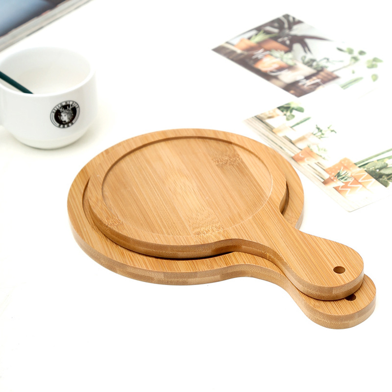 DF99278 Bamboo Pizza plate Bamboo and wooden pizza plate Pizza plate Western Restaurant Bamboo round tray DF Trading House