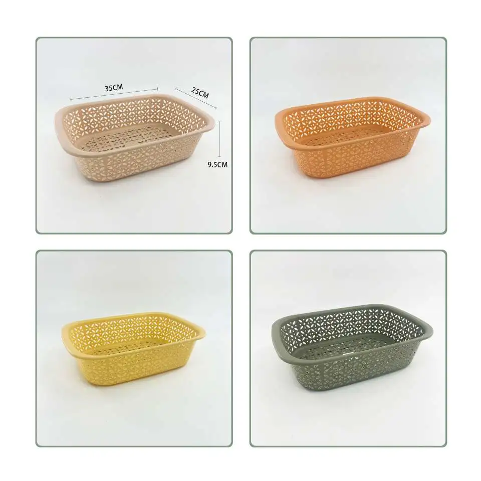 Y165-8278 square storage basket, creative draining basket, fruit and vegetable storage basket, four-leaf storage basket, storage basket detail image 2