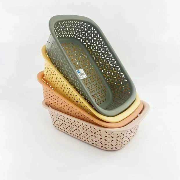 Y165-8278 square storage basket, creative draining basket, fruit and vegetable storage basket, four-leaf storage basket, storage basket detail image 11