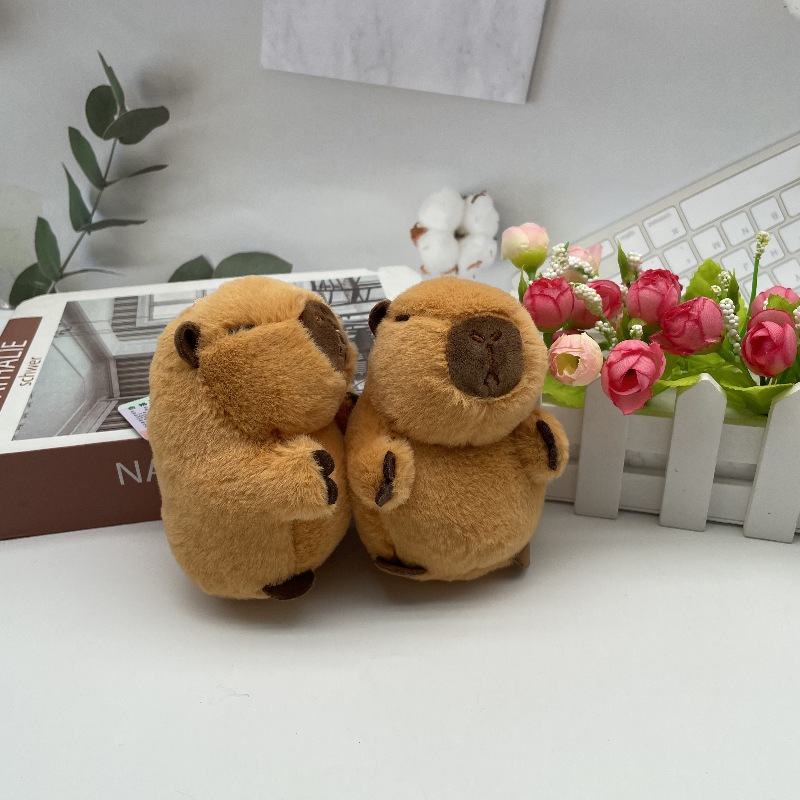 Small red book Tiktok network red explosive Capibara plush doll key chain Capybara pendant car key pendant