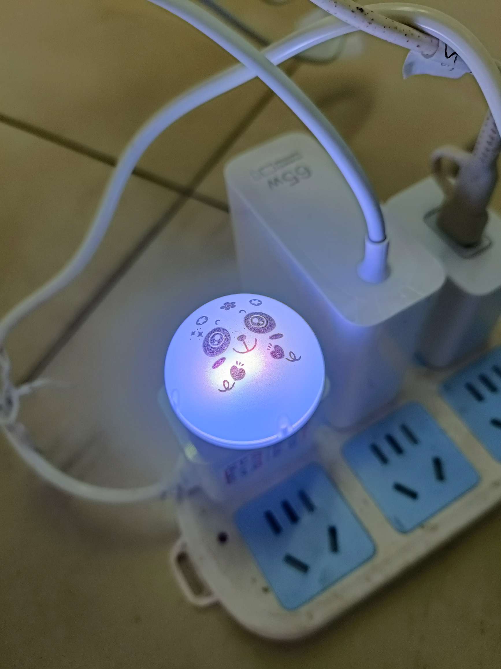 Panda cambio de color luz de voz voz inteligente pequeña luz nocturna USB luz Y4 Application Scenario