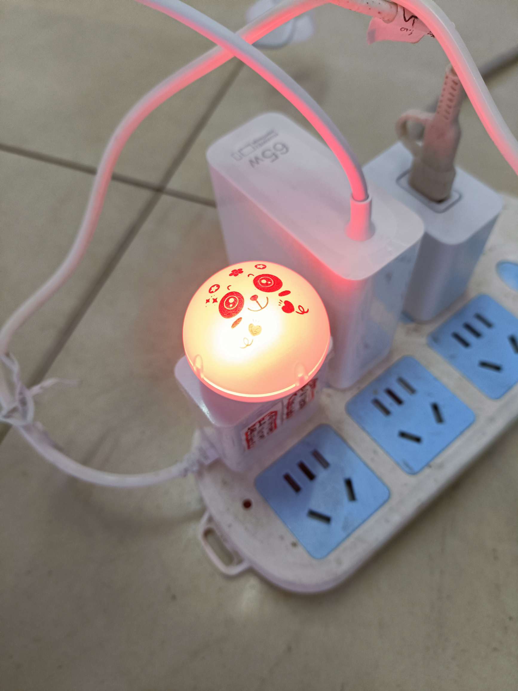 Panda cambio de color luz de voz voz inteligente pequeña luz nocturna USB luz Y4 detail image 7