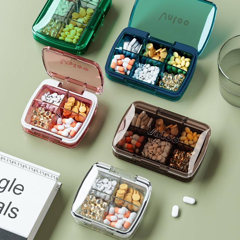 X51-8303-2 Portable medicine box, large mini portable large-capacity medicine box, tablet dispensing box