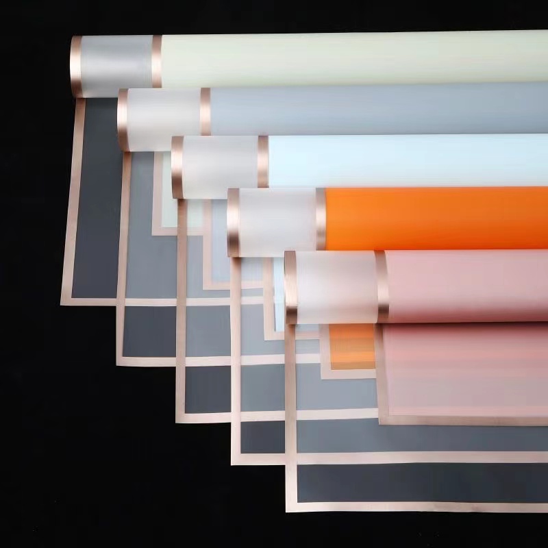 Hansu Paper Space Mother's Day Border Chinese Valentine's Day Hot Foil Paper Flower Packaging Norsa Paper Flower Gift Box Gift Flower Shop Package Flower Paper Specification drawing