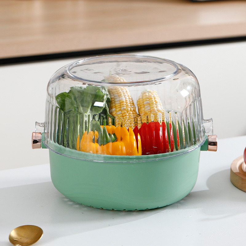 圆形果蔬篮家用蔬菜厨房洗菜篮果蔬沥水筐果蔬食物收纳篮详情图3