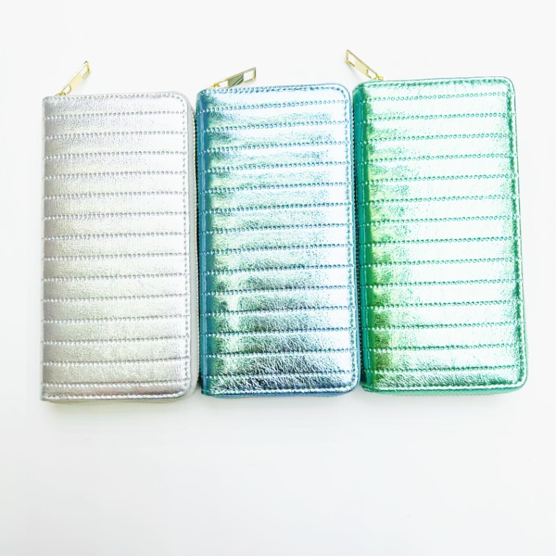 义乌工厂新款超声波幻彩压纹钱包高品质欧美热销手机包大容量卡包礼品促销来样定制跨境专供厂家直销OEM贴牌加工市场店面長夾