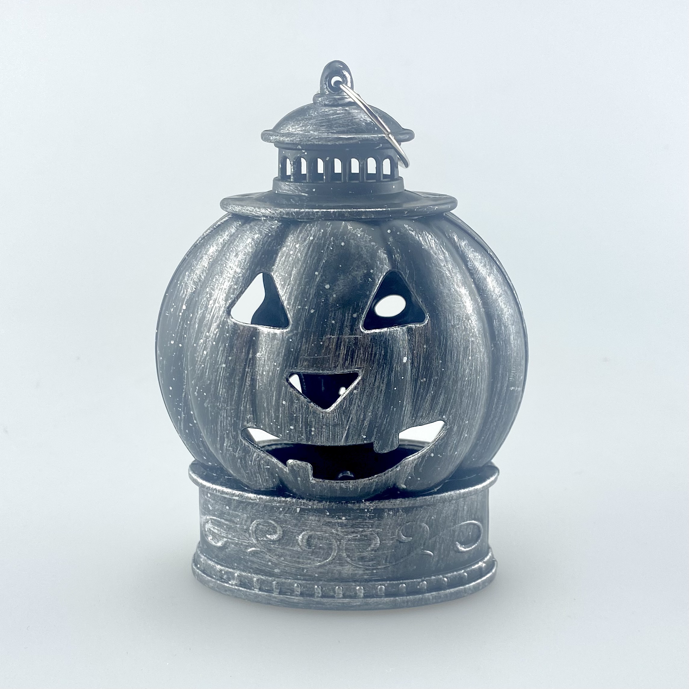 金银双色南瓜鬼头灯，一面南瓜一面鬼头，带挂环，摆件挂件两用详情4