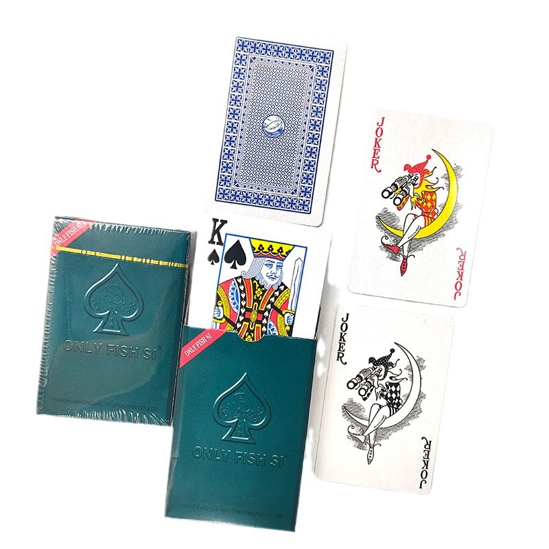 Poker wholesale ONLY FISH SI paper poker manufacturers cross-border foreign trade direct 280G double star paper poker leisure entertainment figure can be customized logo Application Scenario