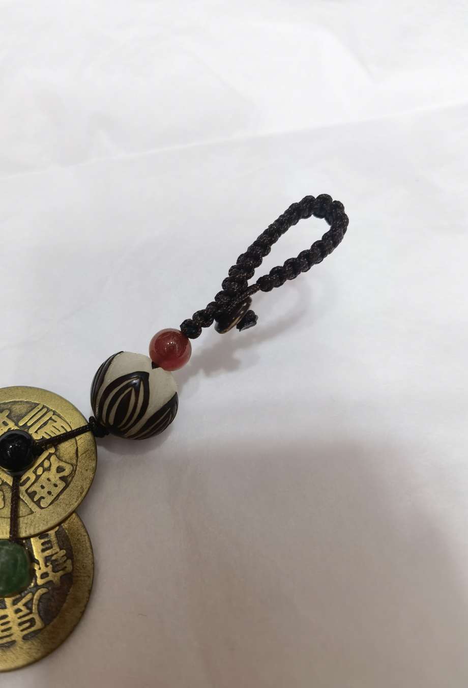 Five Emperors' coin copper keychain bag pendant Specification image