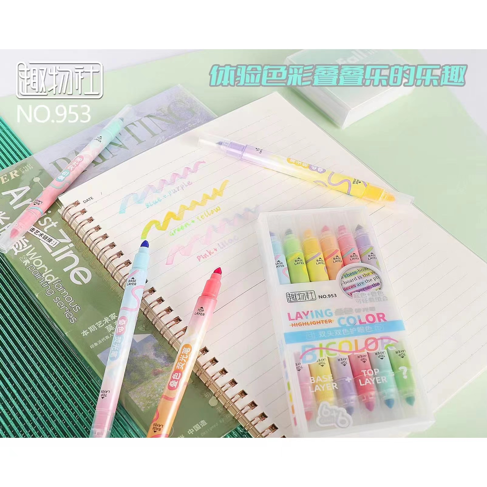 Double Head Highlighters Students Use Color Markers For Large Capacity Marking Pen Application Scenario