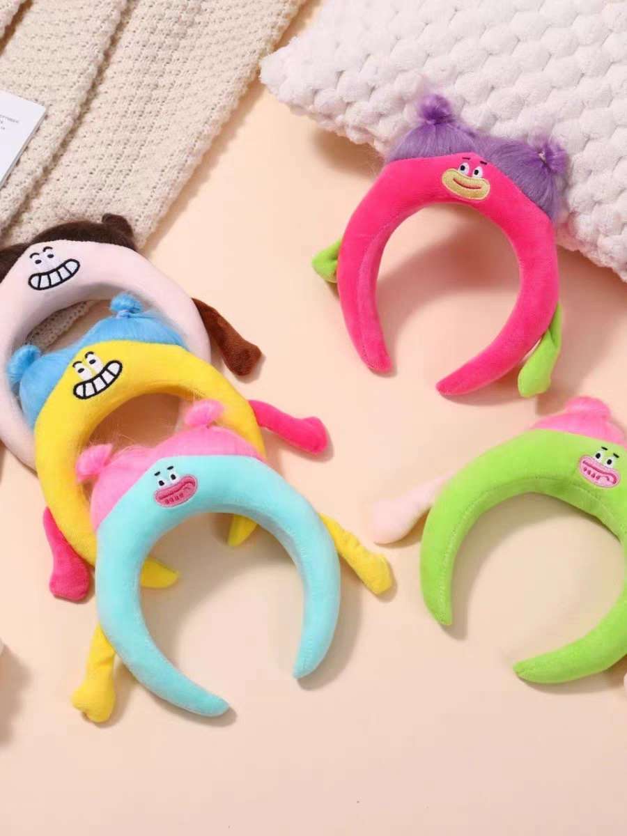 元气怪兽毛绒发箍小红书网红同款发饰可爱搞怪丑娃娃洗脸头箍发捆