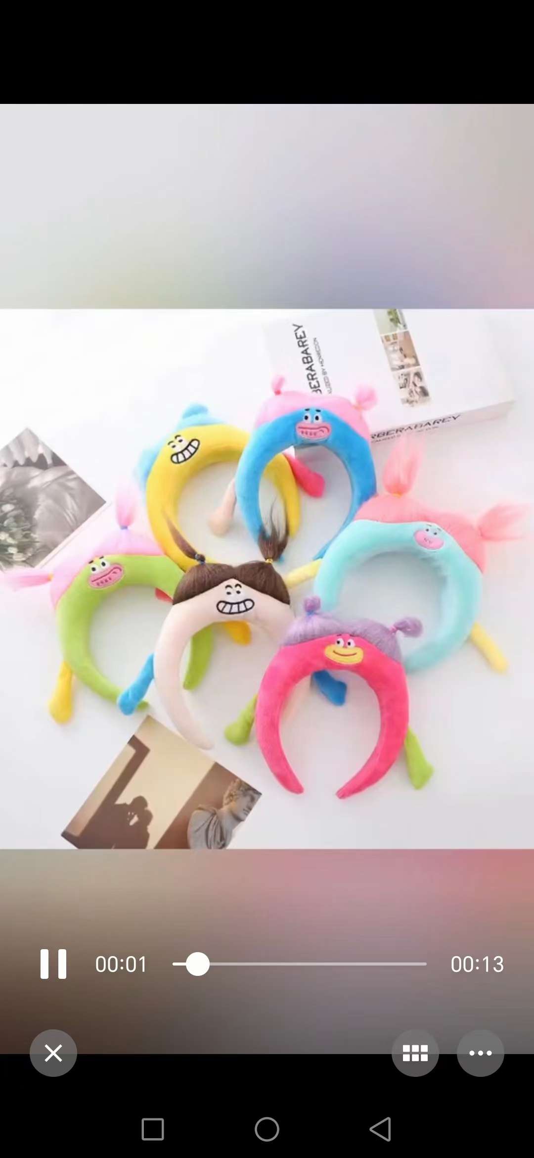 元气怪兽毛绒发箍小红书网红同款发饰可爱搞怪丑娃娃洗脸头箍发捆详情图8