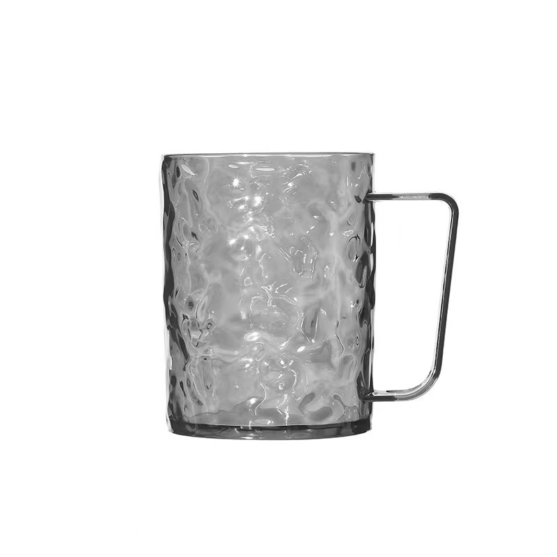 T38-W0130 Light Luxury transparent glacier wave wash cup, Brushing cup, mouthwash cup, transparent toothbrush holder cup Item Picture