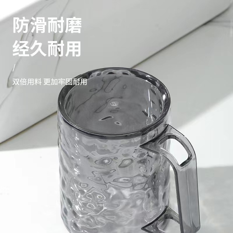 T38-W0130 Light Luxury transparent glacier wave wash cup, Brushing cup, mouthwash cup, transparent toothbrush holder cup detail image 1