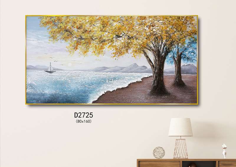 Pure Hand Three-Dimensional Oil Painting Modern Decorative Painting Hanging Painting 80✖️160 Specification drawing