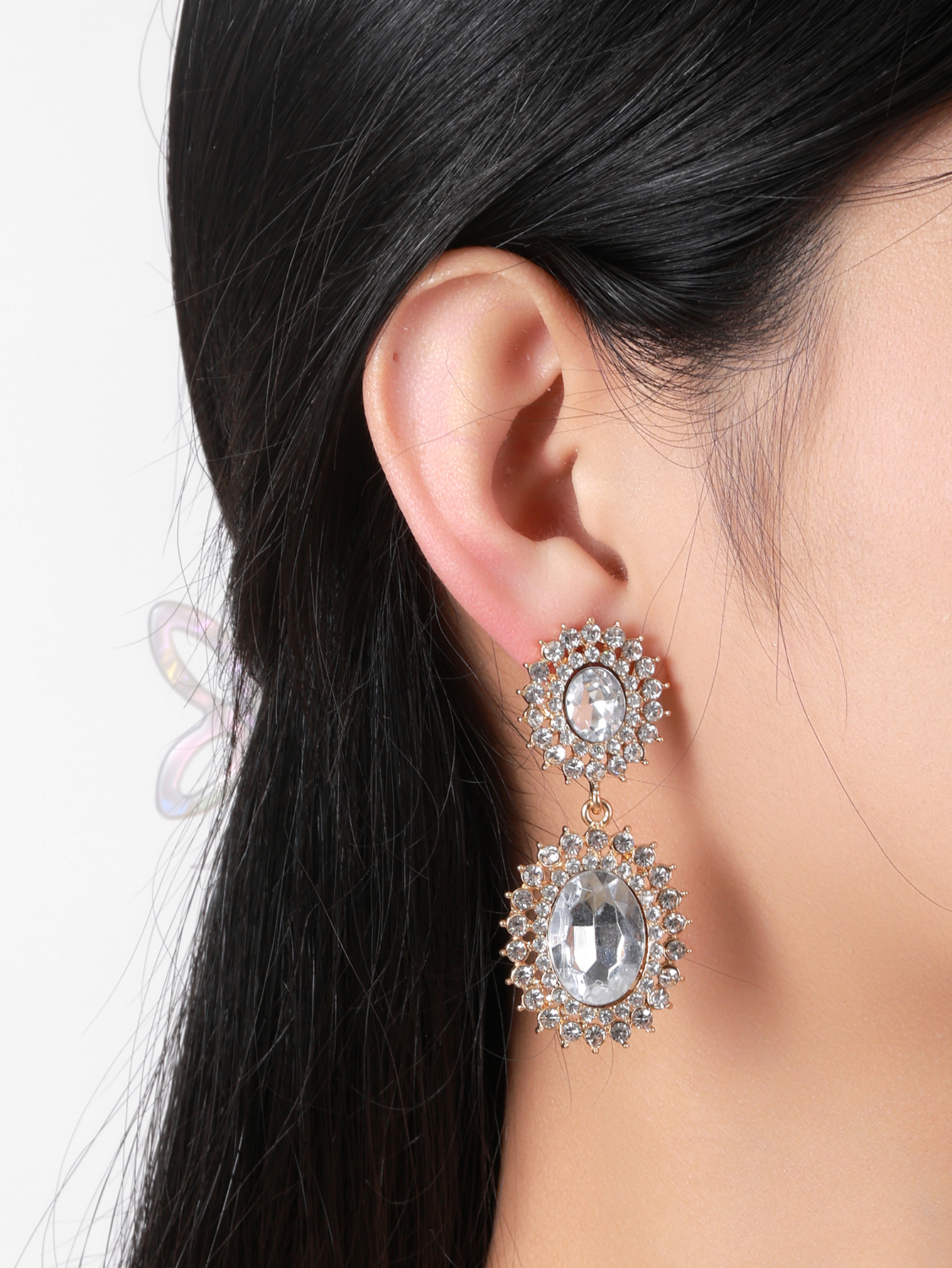 Vintage Oval Sunflower Jewel Earrings For Women With French High Quality Matching Earrings