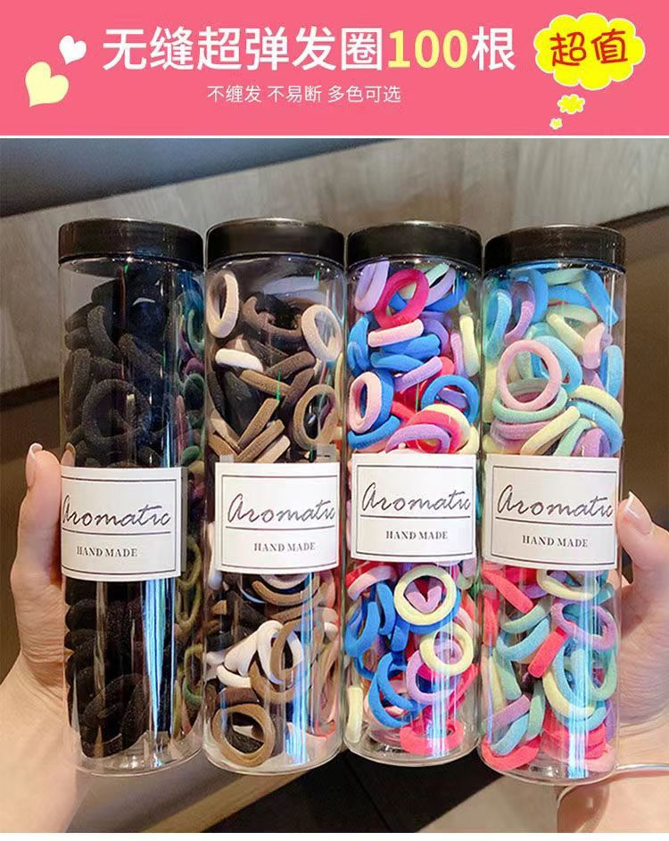 Douyin's best-selling diy hair tie, children's hair accessory, cute baby, high-end black plush hair band, rubber band, women's hair clip wholesale Item Picture