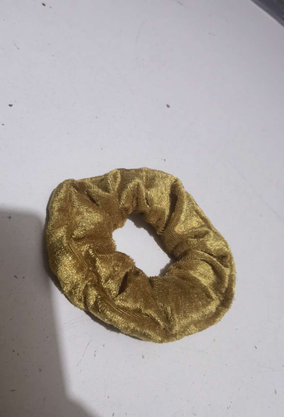 Medium size light brown velvet ring