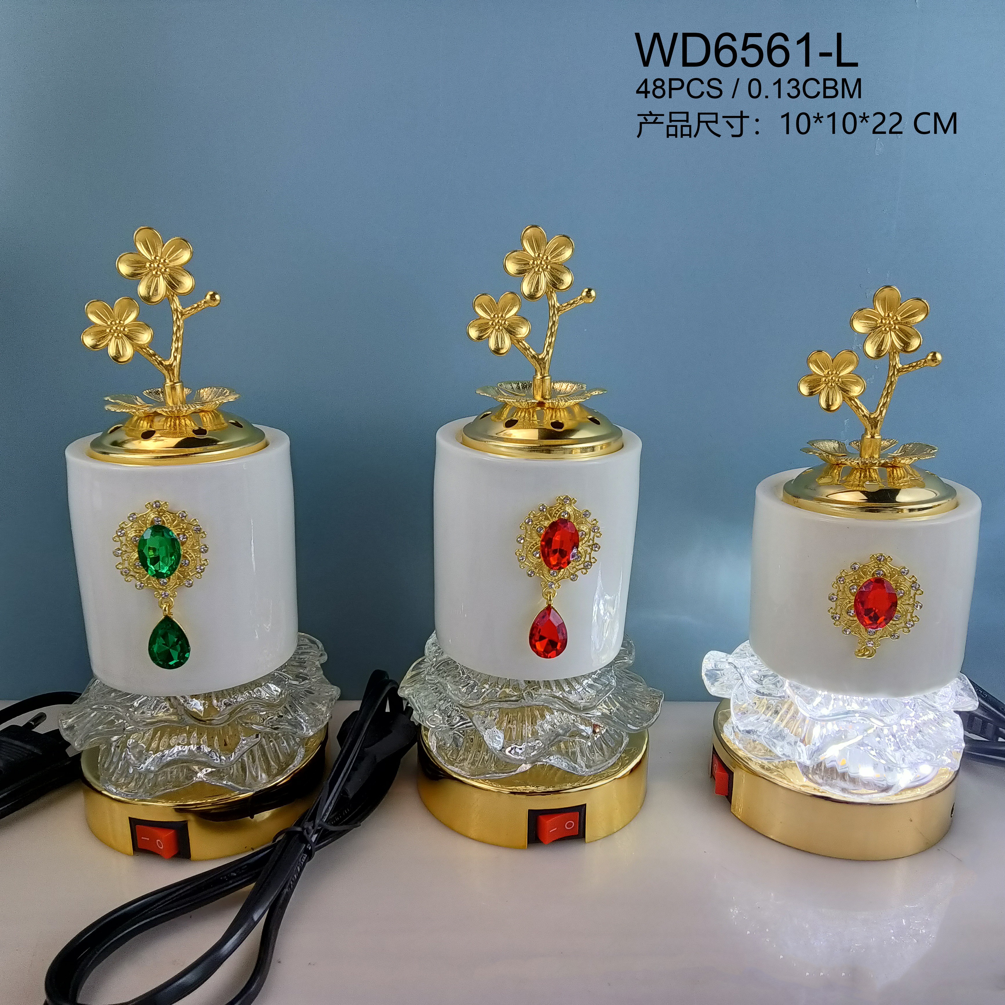 New ceramic pendant, large electric burner with light, Middle Eastern craft electric incense burner