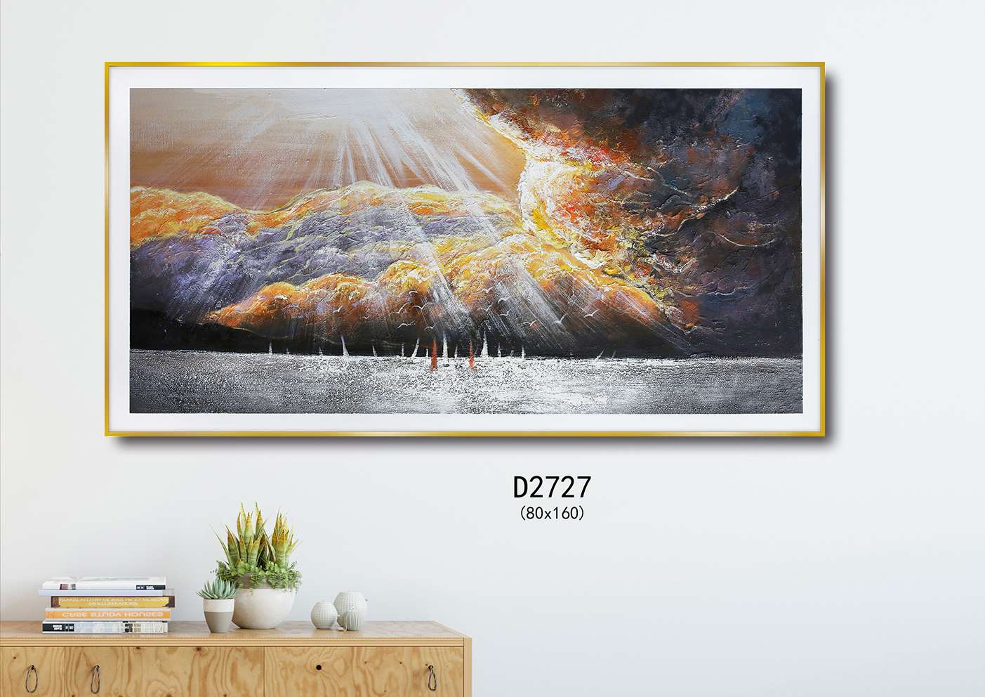 Pure Hand Three-Dimensional Oil Painting Modern Decorative Painting Hanging Painting 80✖️160 details Picture