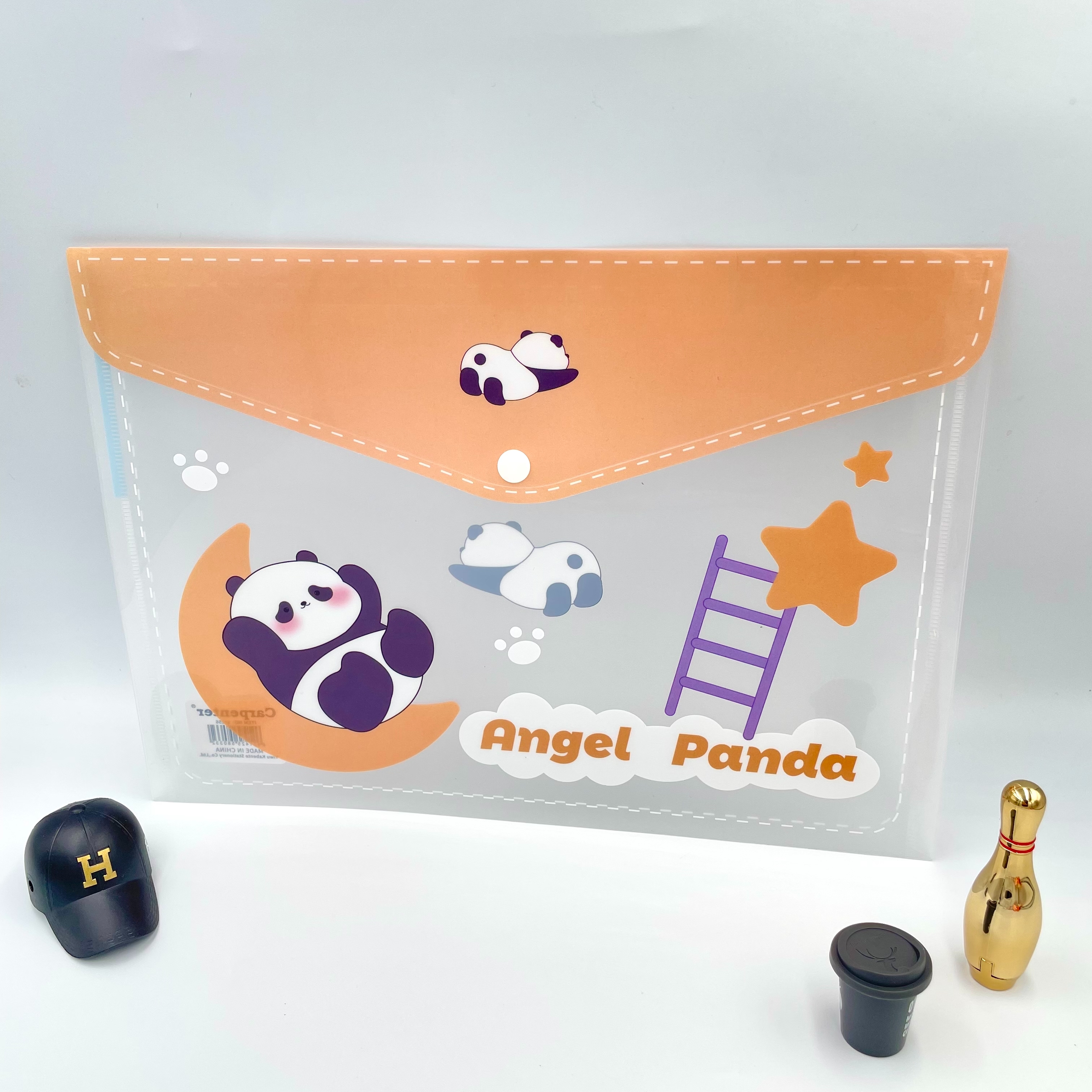 Cartoon horizontal button bags, office materials bags, A4 storage bags, factory direct sales, student test paper classification bags Specification image